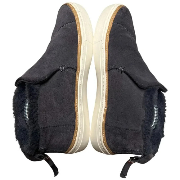TOMS Paxton Women's 6.5 Gray Suede Ankle Boot Sneaker Faux Fur Lined Shoe - Picture 14 of 15